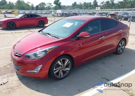 2016 Hyundai Elantra Limited из США, поврежденный, VIN 5NPDH4AE3GH773926